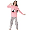 thumbnail image 3 of Beezizac Soft Modal Cute Panda Pajamas for Girls Long Sleeve & Pants Set Jammies Big Kid Size 8, 3 of 7