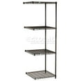 thumbnail image 2 of Nexel Black Epoxy, 4 Tier, Wire Shelving Add-On Unit, 30"W x 24"D x 86"H, 2 of 3