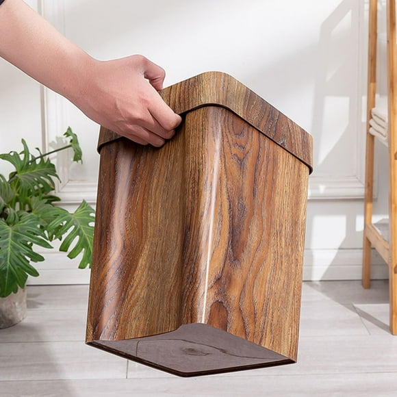 CRAFTHROU Doméstico De Plástico Estilo Con Textura Madera Café