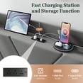 thumbnail image 6 of Amolife Queen Size Platform Bed Frame with 4-in-1 Charging Station & Storage Shelf, Upholstered Velvet Wingback Headboard, Gray, 6 of 13