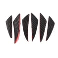 thumbnail image 1 of 6pcs Universal Car Spoiler Canards Kit Carbon Fiber Front Bumper Lip Splitter Fins Replacement for MitsubishiBig, 1 of 5