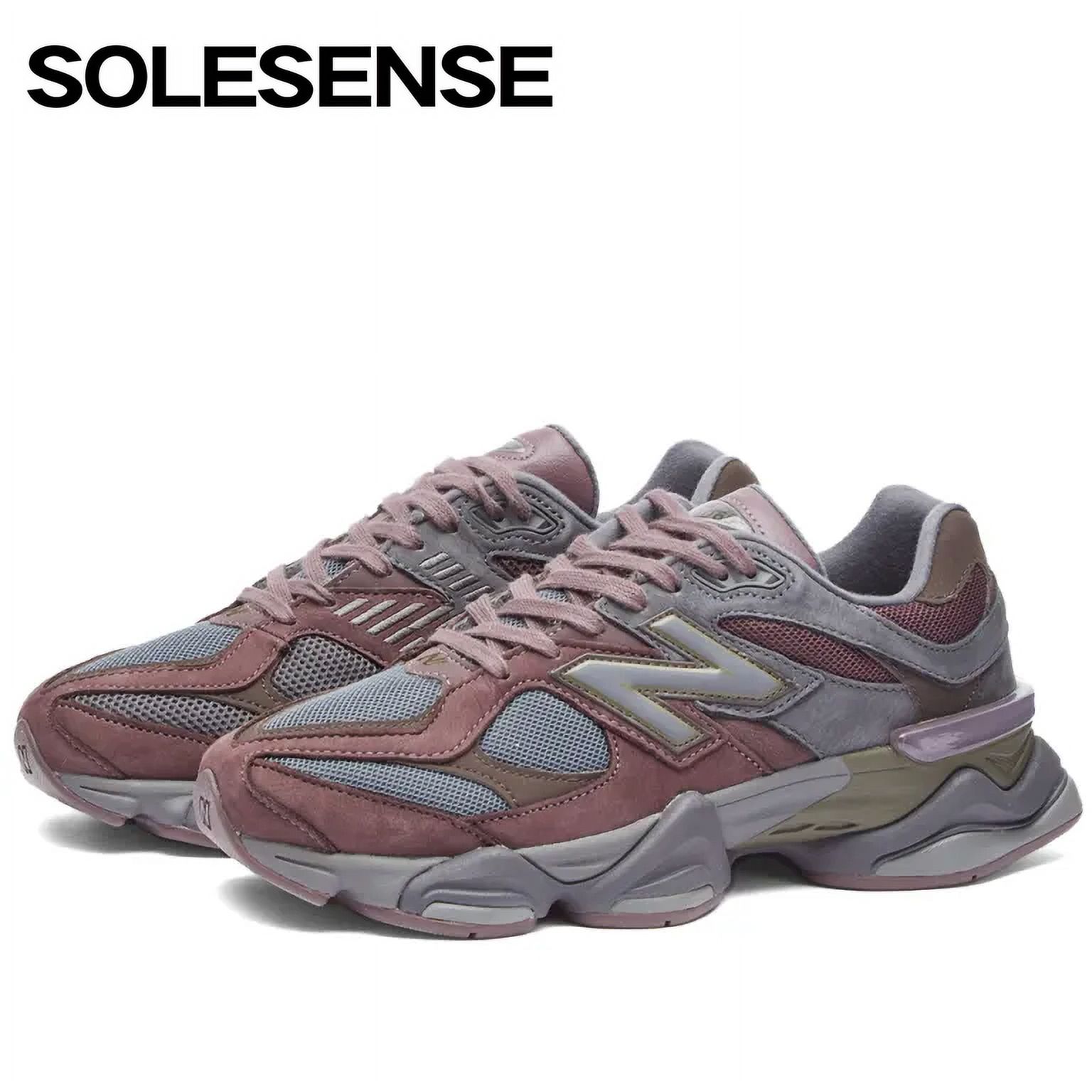 N/B 9060 Sneakers men's and women's low-top retro casual running shoes dark purple