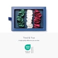 thumbnail image 4 of Fishers Finery 25 Momme 100% Pure Mulberry Silk Large Scrunchies (Red|Green|White - 3 Pk), 4 of 6