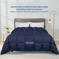 thumbnail image 3 of Superior Reversible Down Alternative Comforter, King, Navy Blue, 3 of 11