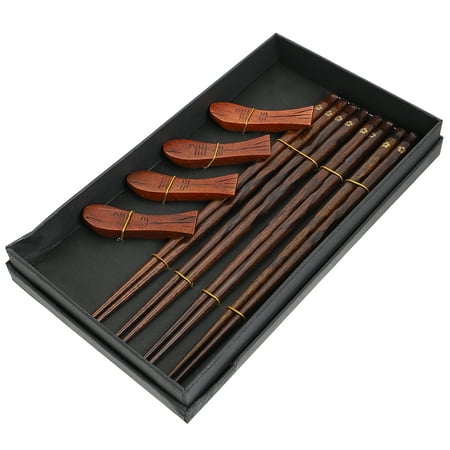 

1 Set Wooden Chopsticks 4 Pairs Of Chopsticks Chopstick Holder Combination