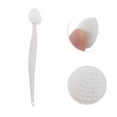 thumbnail image 3 of Unique Bargains 1 Pc Soft Plastic Silicone Cleansing Brush Heart-shaped Nose White 5.31"x0.87", 3 of 4