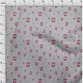 thumbnail image 3 of oneOone Cotton Poplin Fabric Dot & Cartoon Owl Bird Printed Craft Fabric BTY 56 Inch Wide, 3 of 4
