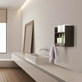 thumbnail image 5 of Rustic Wood Decoration Floating Storage Shelf with 3 Hooks, Brown, 5 of 6