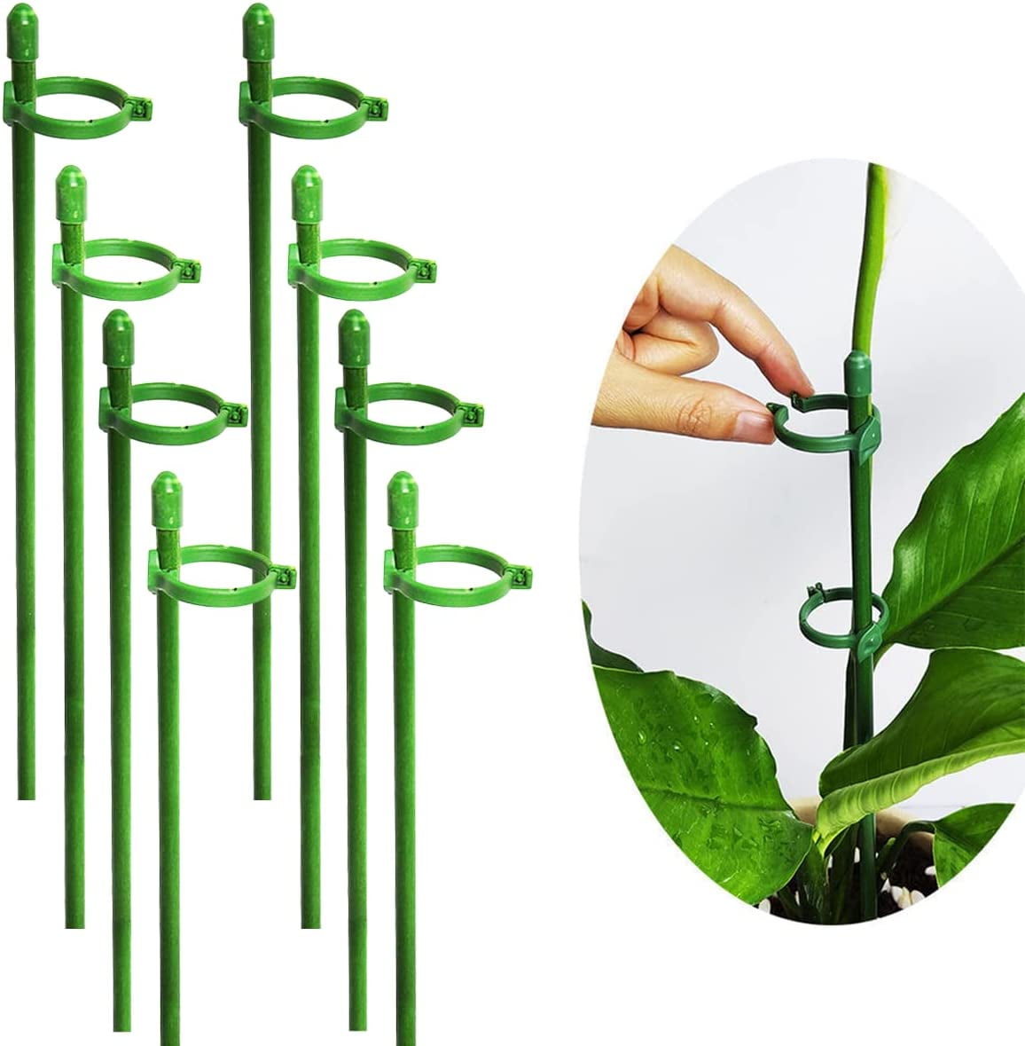 10 Pack Small Plant Support Plant Stakes, Adjustable Garden Single Stem ...