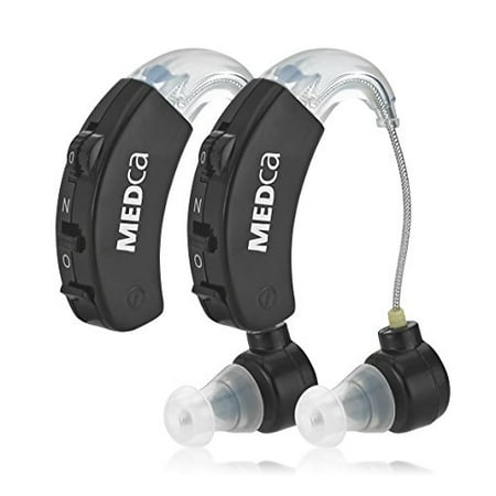 - Behind the Ear Sound Amplifier - BTE Hearing Ear Amplification Device and Digital Sound Enhancer PSAD for the Hard of Hearing, Noise Reducing Feature, Black, By MEDca