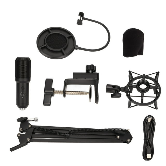 USB Microphone,USB Microphone Professional Cardioid Desk Microphone PC Microphone Luxury Finish