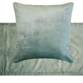 thumbnail image 4 of The HomeCentric King / Queen / Twin Ice Blue Decorative Bed Runner CA King 86"x18" Bed Runner WITH Two Pillow Cover, Velvet Bed Scarf on Velvet fabric - Ice Blue Velvet Plush, 4 of 4