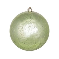 Vickerman 8" Christmas Ornament Ball, Celadon Shiny Mercury Finish, Shatterproof Plastic, Holiday Christmas Tree Decoration