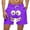 Purple, variant on PBFRDSJ Mens Board Shorts Plus Size Beach Vacation Outfit 3D Cartoon Smile Face Swim Trunks with Drawstring Elastic