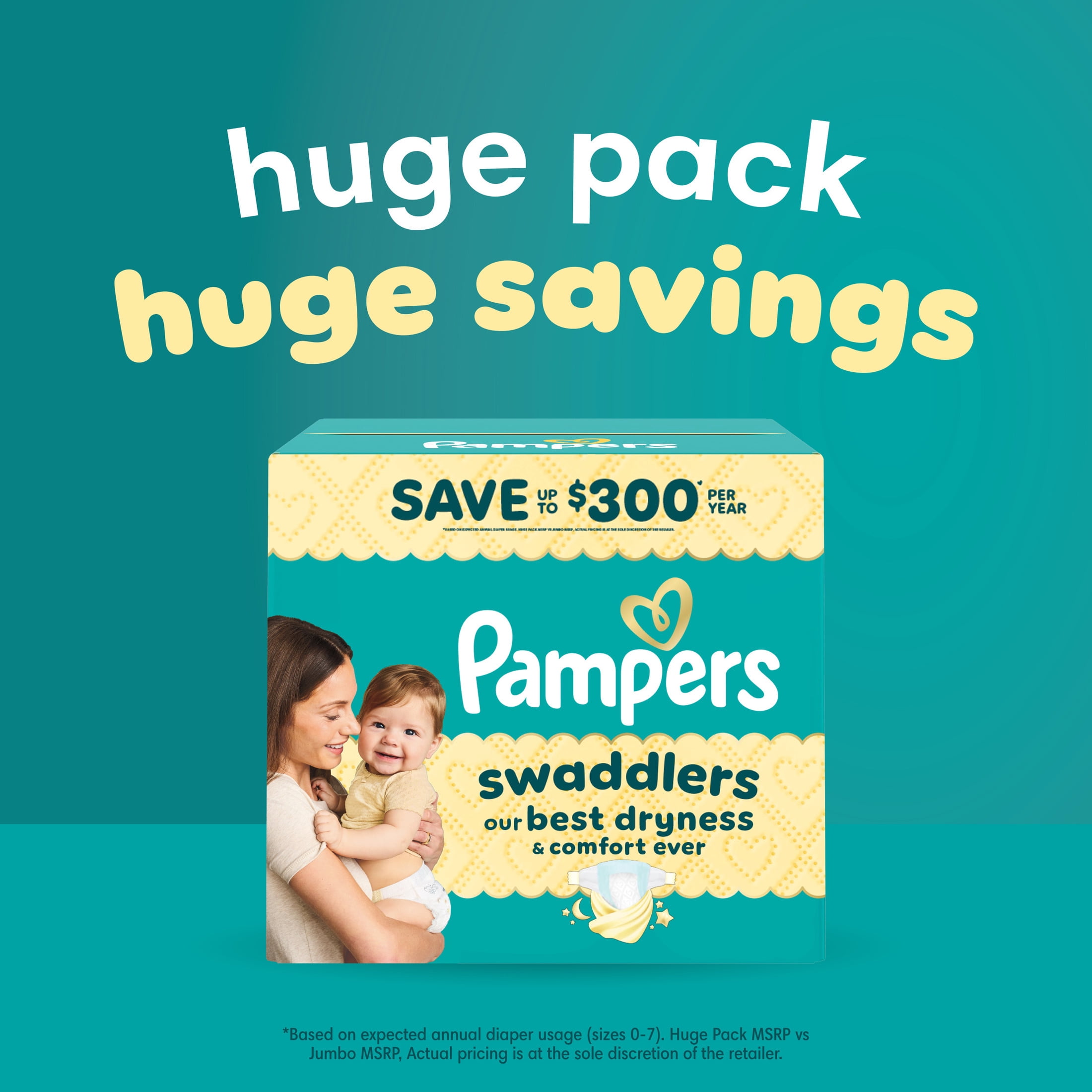 Pampers Swaddlers Diapers, Size 5, 100 Count (Select for More Options)