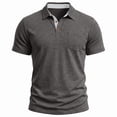 thumbnail image 5 of Men's Polo Shirts Short Sleeve Casual Summer Golf Shirts Classic Collared Shirt with Pocket M, 5 of 5