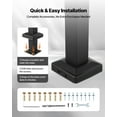 thumbnail image 4 of VEVOR Handrails for Outdoor Steps, 2-3 Step Adjustable Height, Carbon Steel Transitional Handrail with Installation Kit, Exterior Hand Railing for Steps, Concrete or Wooden Stairs, Porch, Matte Black, 4 of 9
