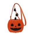 thumbnail image 2 of Fiudx Bolso Bandolera de Calabaza de Halloween, Diseño Festivo de Cara de Calabaza, Versátil Combinación de Colores Naranja, Herrajes de Alta Calidad, Perfecto para Fiestas de Halloween, Uso Diario I, 2 of 7