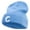 Sky Blue, variant on Gaming Logo Embroidered 12 Inch Long Knitted Beanie - Dk Green OSFM