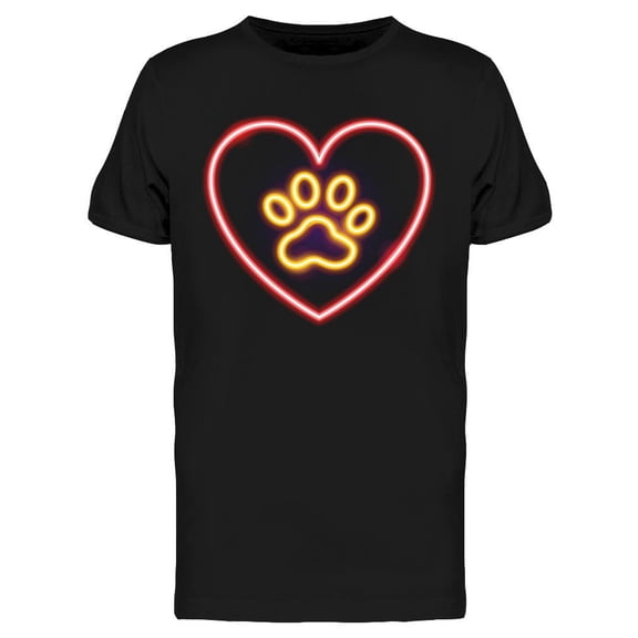 Love Pet Neon Sign T-Shirt Men -Image by Shutterstock, Male Medium