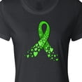 thumbnail image 4 of Inktastic Mental Health Awareness Ribbon with Green Hearts Women's T-Shirt, 4 of 5