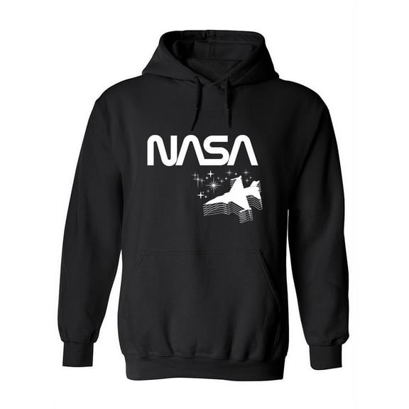 NASA Nasa Spaceship In Space Hoodie Men -NASA Designs, Male 3X-Large