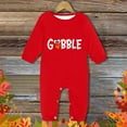 thumbnail image 2 of NOKIO Girls Long Sleeve Romper, Children'S Long Sleeve Onesie, Little Girl Embroidered Romper Pants /Toddler Romper Long Sleeved Round Neck Letter Printing Thanksgiving Romper Thanksgiving Party, 2 of 4