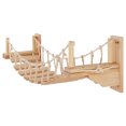 thumbnail image 6 of QLFYUU 40" Wall-mounted Cat Roped Bridge for Indoor Cats  Wooden Steps Beige, 6 of 7