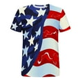 thumbnail image 5 of VerPetridure American Flag Stars Stripes Shirts for Women 4th of July Patriotic Shirt Cute Graphic Blouse USA Flag Tops Summer Tee, 5 of 5