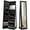 Black, variant on Costway Mirrored Jewelry Cabinet Lockable Standing Storage Organizer with Shelf White