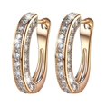 thumbnail image 2 of Bohemian Large Half Hoop Earrings for Women, Alloy and Pearl Statement Jewelry, Gift for Her, 2 of 2