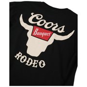 Coors Banquet Rodeo Horns Logo Front and Back Print T-Shirt-Large