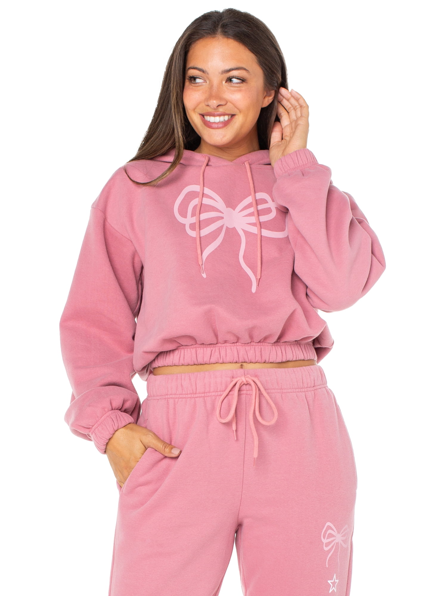 Celebrity Pink Women's and Women's Plus Fleece Pullover Sweatshirt, Sizes XS-4X