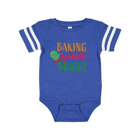

Inktastic Christmas Baking Spirits Bright with Green Oven Mit Gift Baby Boy or Baby Girl Bodysuit