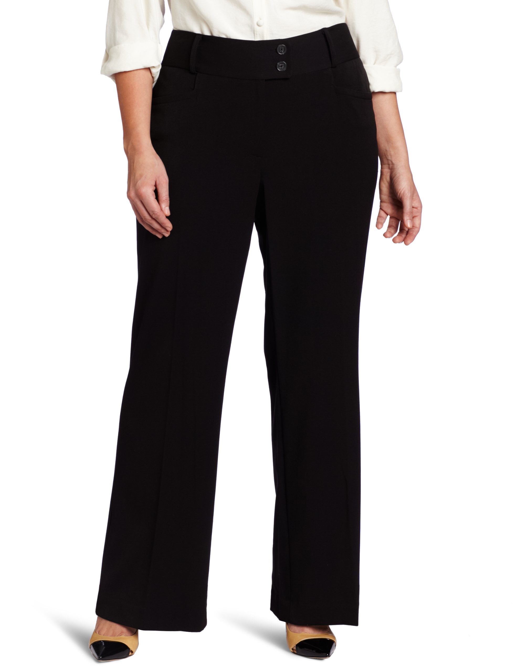 Rafaella Womens Dress Pants Plus Bootcut Leg Stretch - Walmart.com