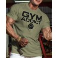 thumbnail image 2 of Gymish GYM-ADDICT Workout T-Shirt - Funny Gym Shirt, Men's Lifting Tee, Workout T-Shirt for Men, Athletic Gym Wear, Fitness & Weightlifting Shirt, 2 of 5