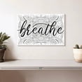 thumbnail image 2 of Elephant Stock Breathe Zen Pattern Wall Art - Horizontal Canvas Wall Art - Bathroom Wall Decor - Inspirational And Typography Canvas - White And Black Decor - 12" x 8", 2 of 8