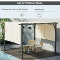 thumbnail image 4 of Outsunny Pavillon de Terrasse Pergola Extérieure 10 Pieds x 10 Pieds Auvent Rétractable, Beige, 4 of 9