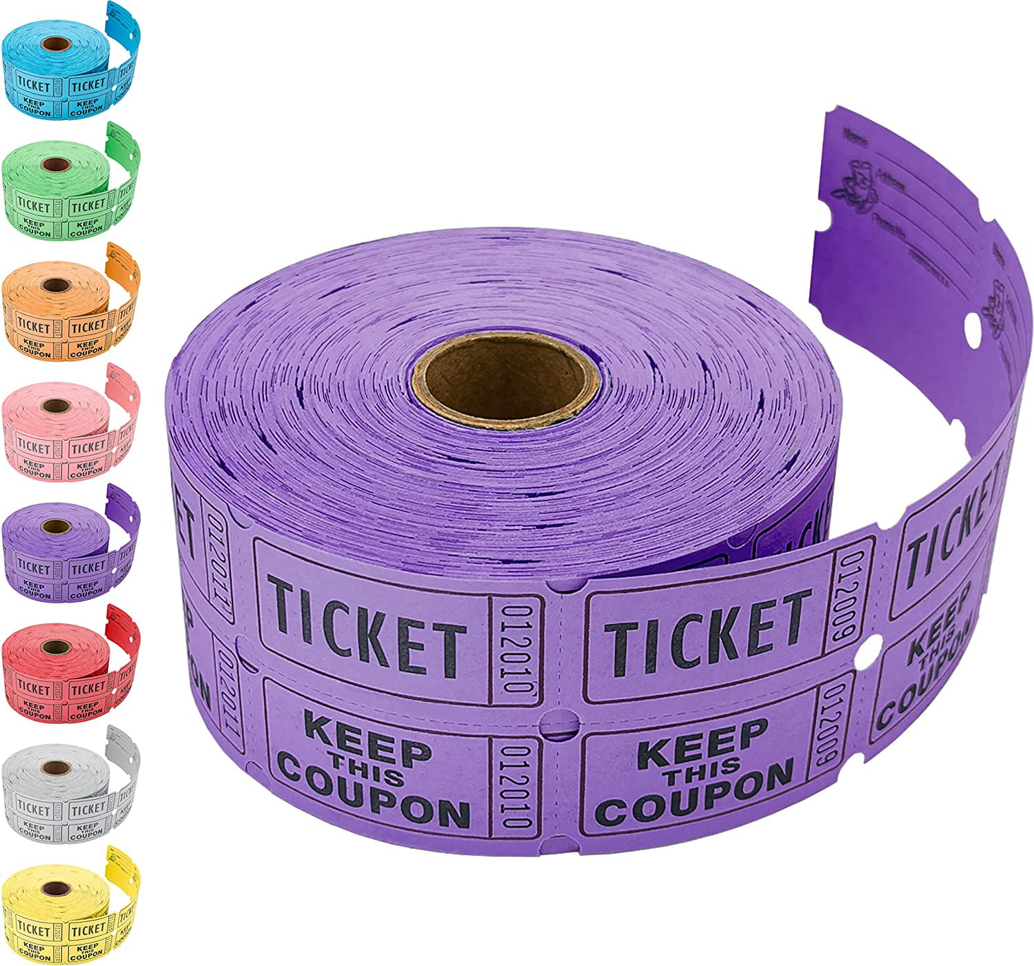 ROLL OF 1000 DOUBLE NUMBER RAFFLE TICKETS 