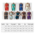 thumbnail image 5 of IBTOM CASTLE Women Workout Sets 2 Piece Seamless Ribbed Tank Top Sport Bra + High Waist Biker Shorts Gym Yoga Exercise Outfits M Orange, 5 of 7