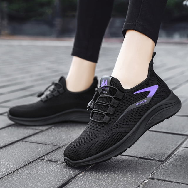 Zapatos Para Correr Mocasines casuales unisex Zapatillas casuales con banda elástica para deportes al aire libre (Negro 38) Wdftyju Tenis De Mujer Tenis De Hombre