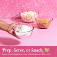 thumbnail image 4 of Paris Hilton 3-Piece Nesting Glass Mixing Prep Bowl Set, Microwave and Dishwasher Safe, Pink Tinted Glass, 4 of 7
