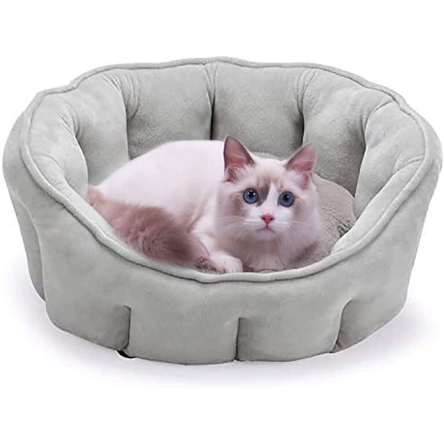 Cama para Perros, Cama para Gatos, Sofá para Perros, Cama con cojín para Perros de Felpa, Cesta Extra Suave para Mascotas para Perros y Gatos pequeños, 46 * 46 * 23 cm
