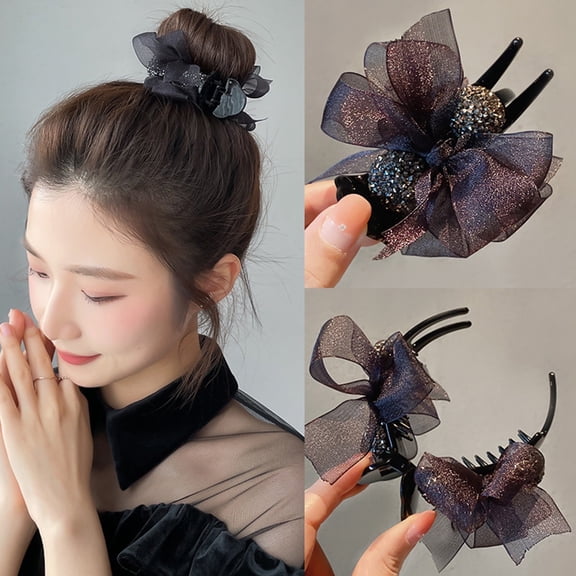 TIHLMK 1PC Fashion Bow-knot Bangs Hair Clips Hairpin Bundle Hair Pins Hair Accessories Party Birthday Wedding Gifts For Women