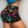 thumbnail image 4 of Salouo Animals Under Water Print Women's Athletic Shorts,Booty Shorts Biker Shorts High Waisted Elastic Workout Shorts for Yoga Gym Running Sports-X-Large, 4 of 8