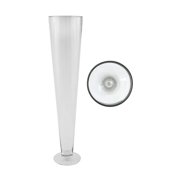 5" x 20" Trumpet Pilsner Glass Vase - Set of 6, Clear Durable and Versatile