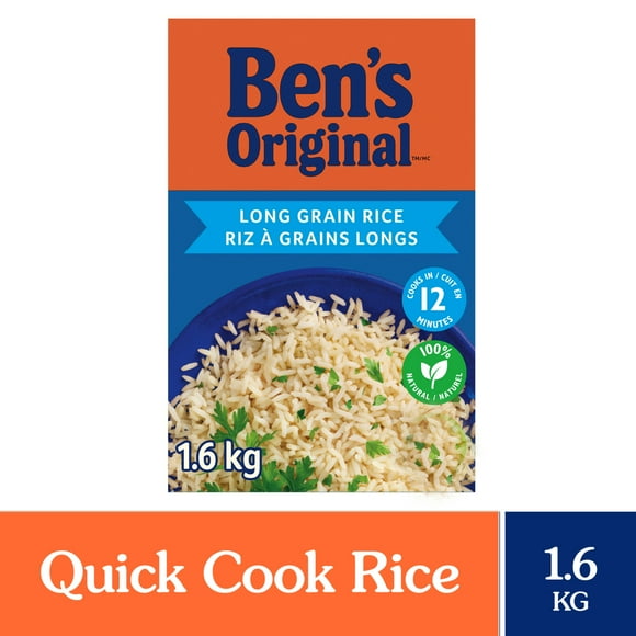BEN'S ORIGINAL Quick Cook Long Grain Rice, 1.6kg Box
