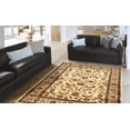 thumbnail image 2 of Traditional Persian Oriental Ivory Bordered Floral Vines Area Rug - Actual 3' 6" x 5' 2", 2 of 2