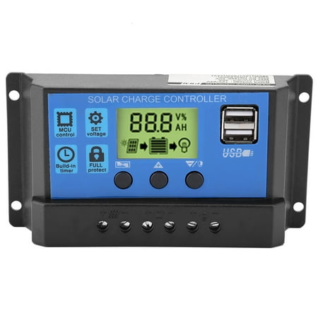 

Big sale PWM 12V 24V Dual USB Solar Panel Charge Controller Regulator LCD Display 30A (YJSS-30A)