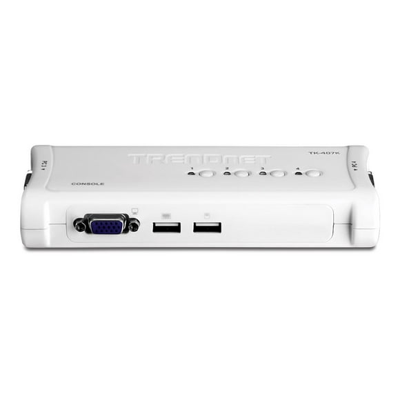 TRENDnet TK 407K - KVM switch - 4 x KVM port(s) - 1 local user - desktop